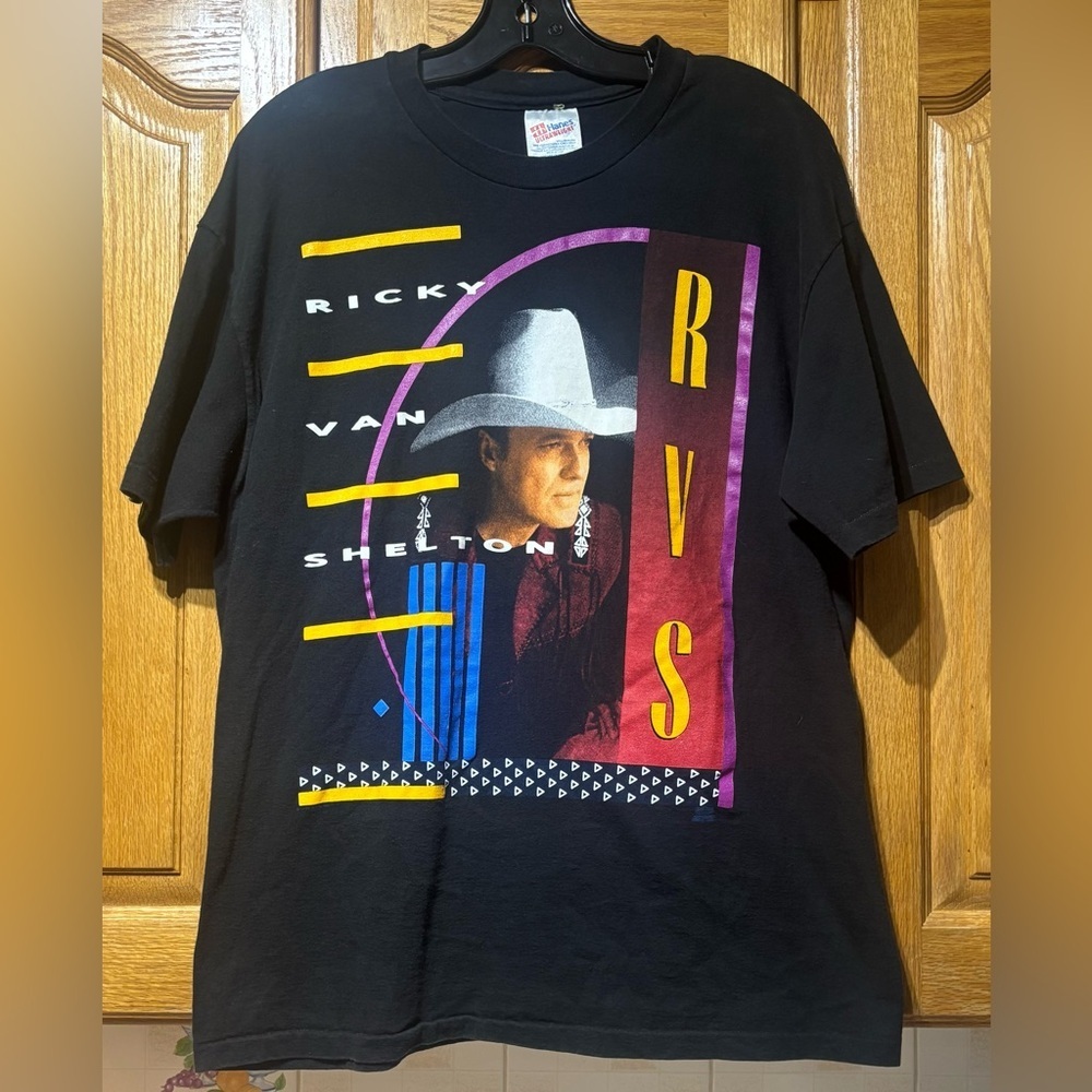 Vintage 90’s Ricky Van Shelton Country Music Single Stitch T-Shirt Men’s XL EUC
